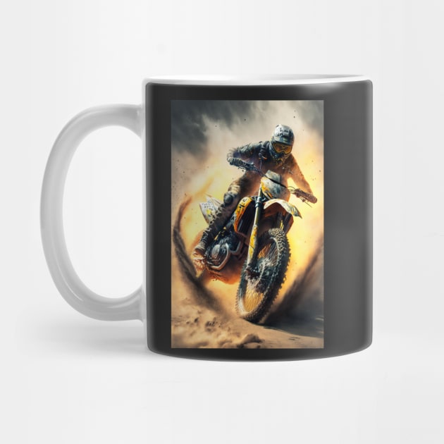 Dirt bike rider on mars CGI style by KoolArtDistrict